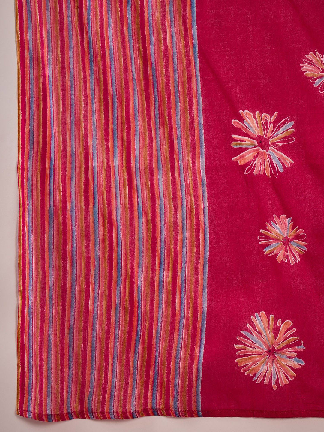 Rose Sangria Artisanal Cotton Suit Set