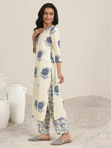 Cerulean Bloom Artisan Rayon Suit Set
