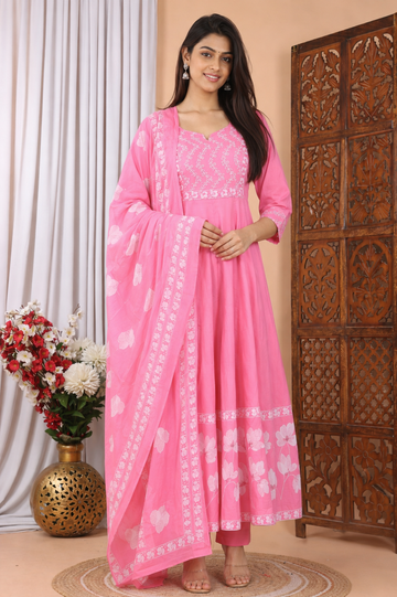 Blossom Muse Embroidered Anarkali Set
