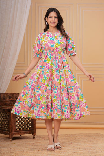 Cotton Tiered Anarkali Kurti