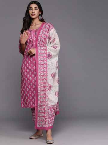 Cotton Printed Kurti Pant Dupatta Set